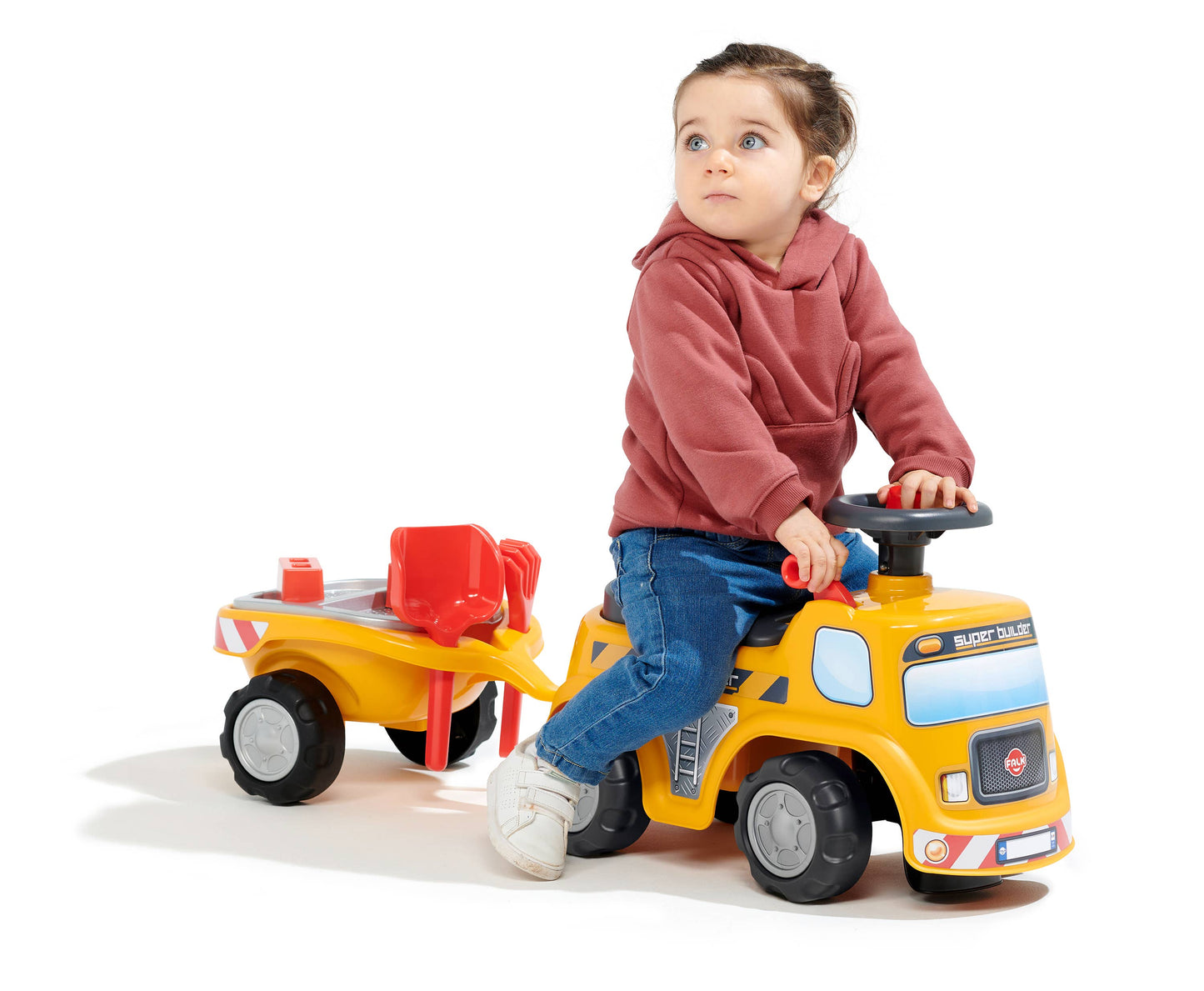 Super Builder Vehicle W/ Trailer &Sand Playset Ride-on 1-3 Y
