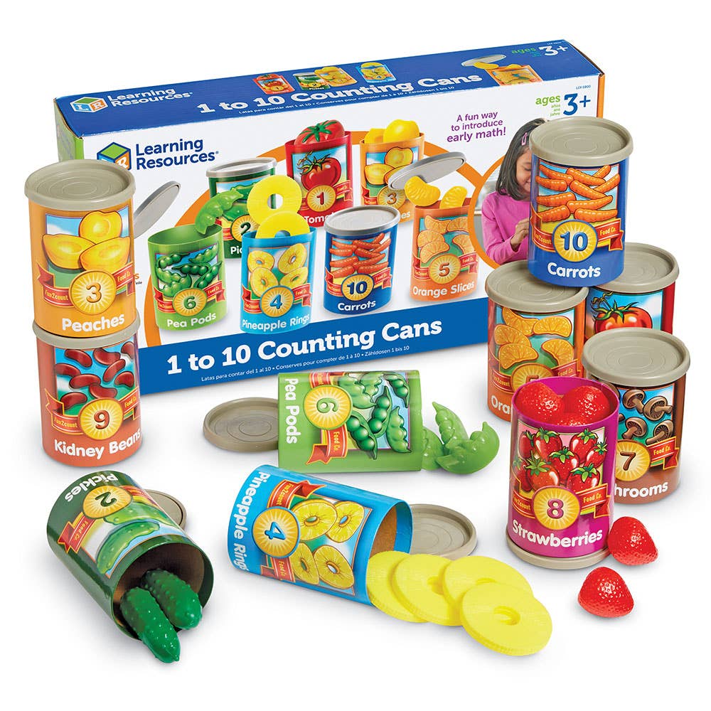 1 to 10 Counting Cans