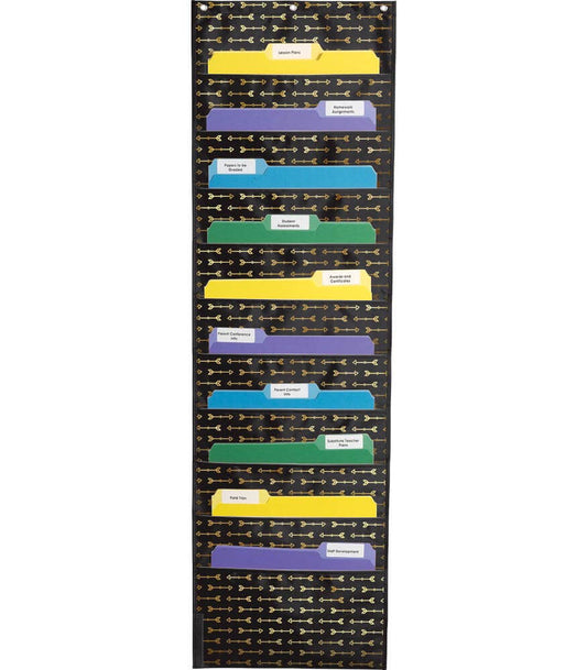 Storage: Gold Arrows Pocket Chart