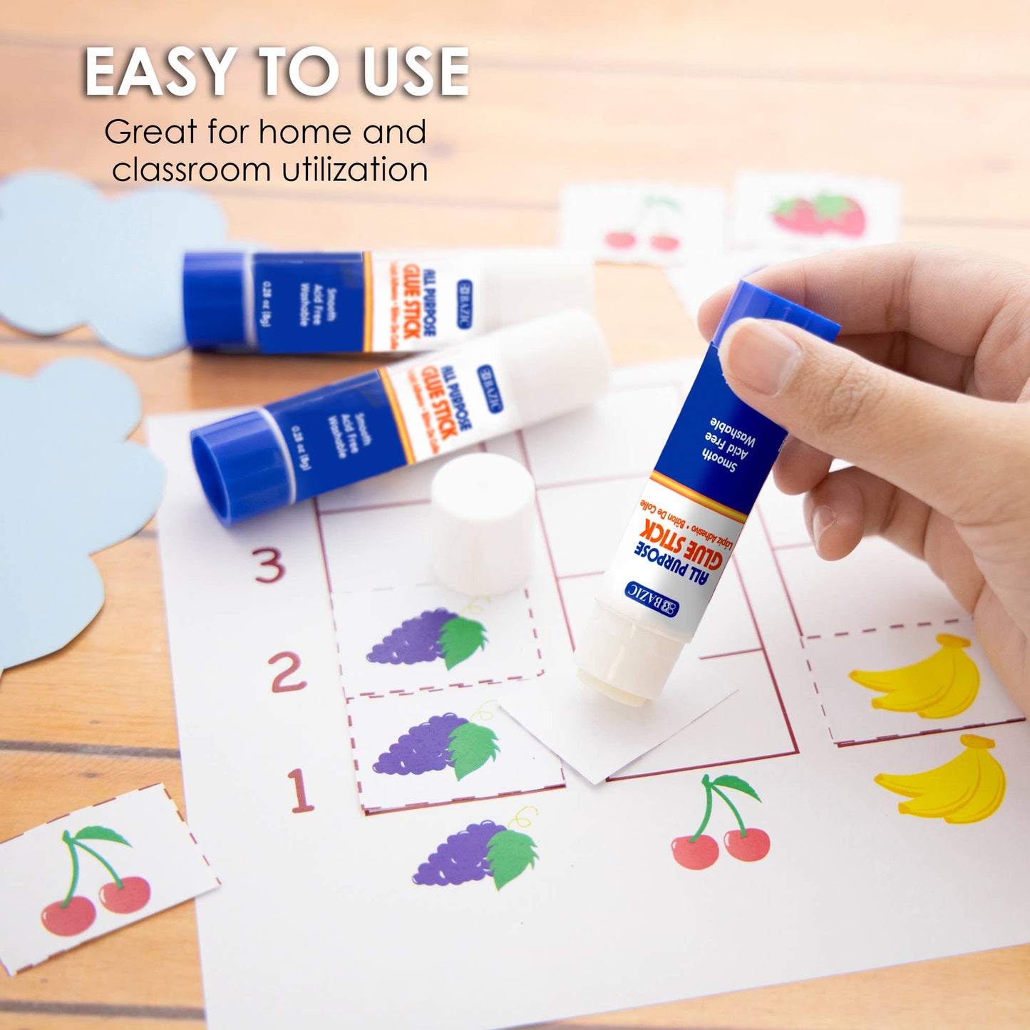 Glue Stick Premium 0.28 oz (8g)(4/Pack): 24