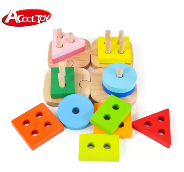 AC7619   Column Puzzle Building Blocks Set - Open Case