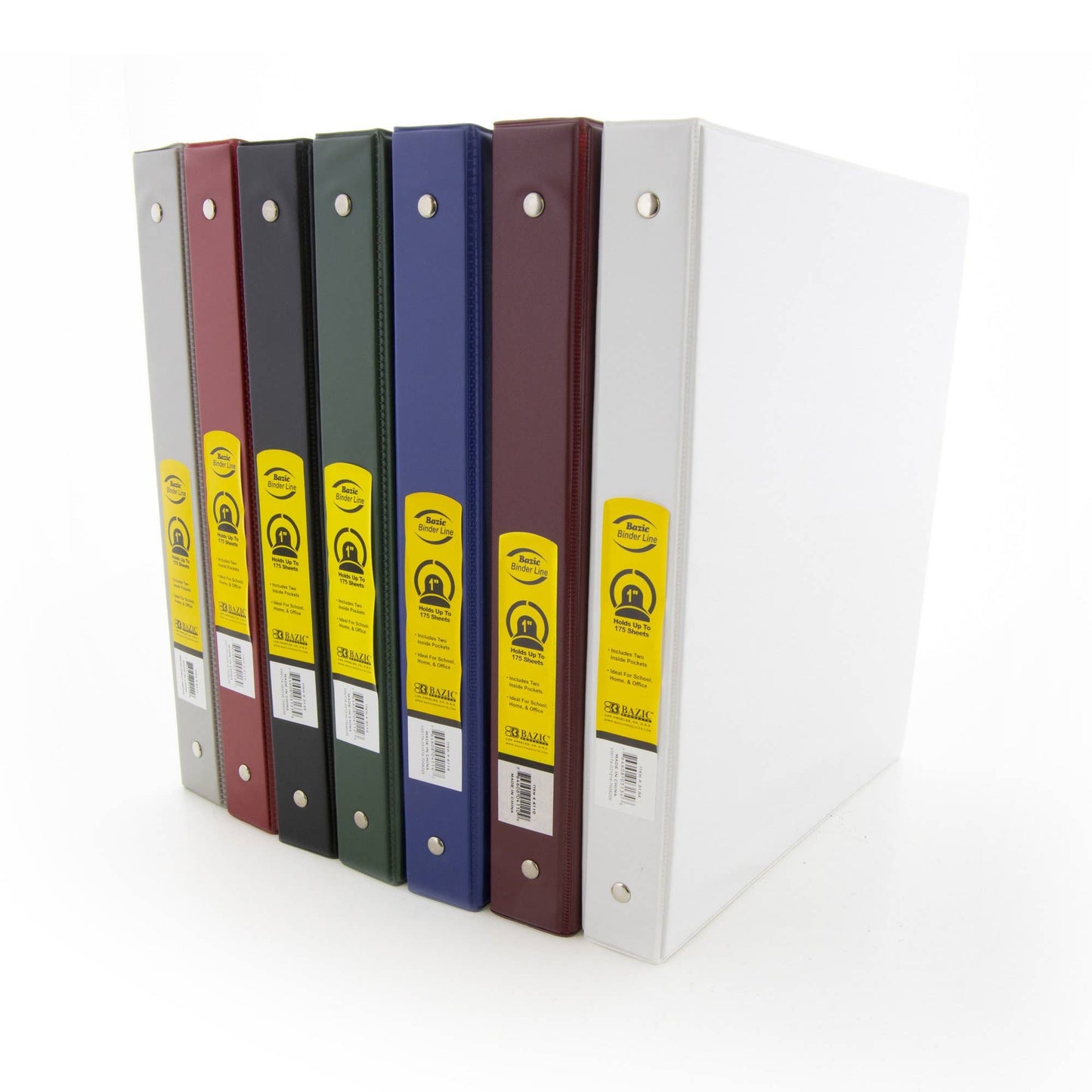1.5" Assorted Color 3-Ring Binder w/ 2-Pockets