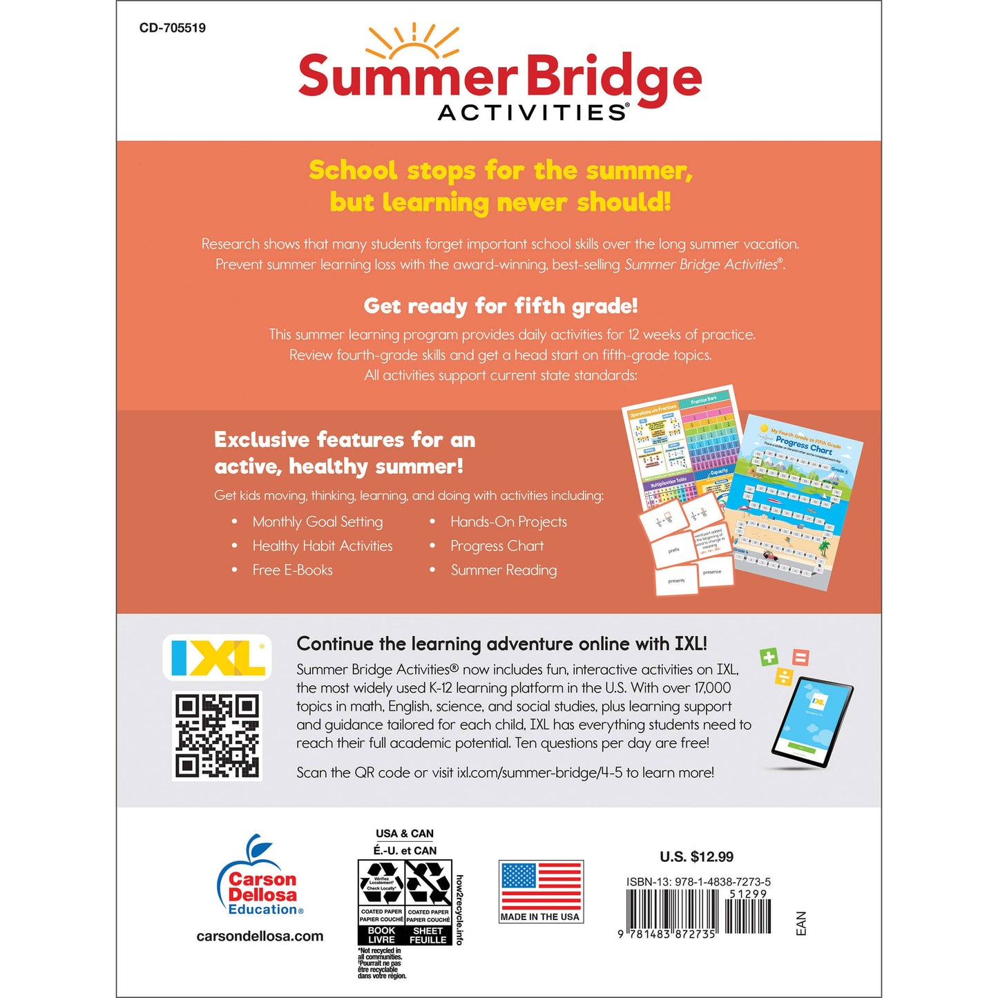 Summer Bridge Activities, Grades 4 - 5