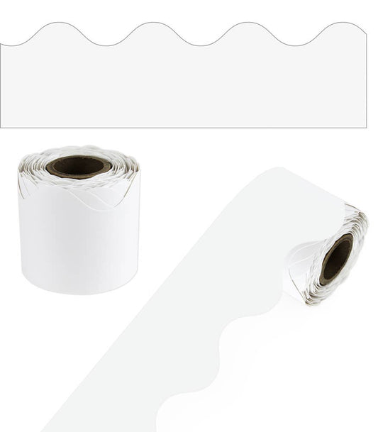 White Scalloped Bulletin Board Borders