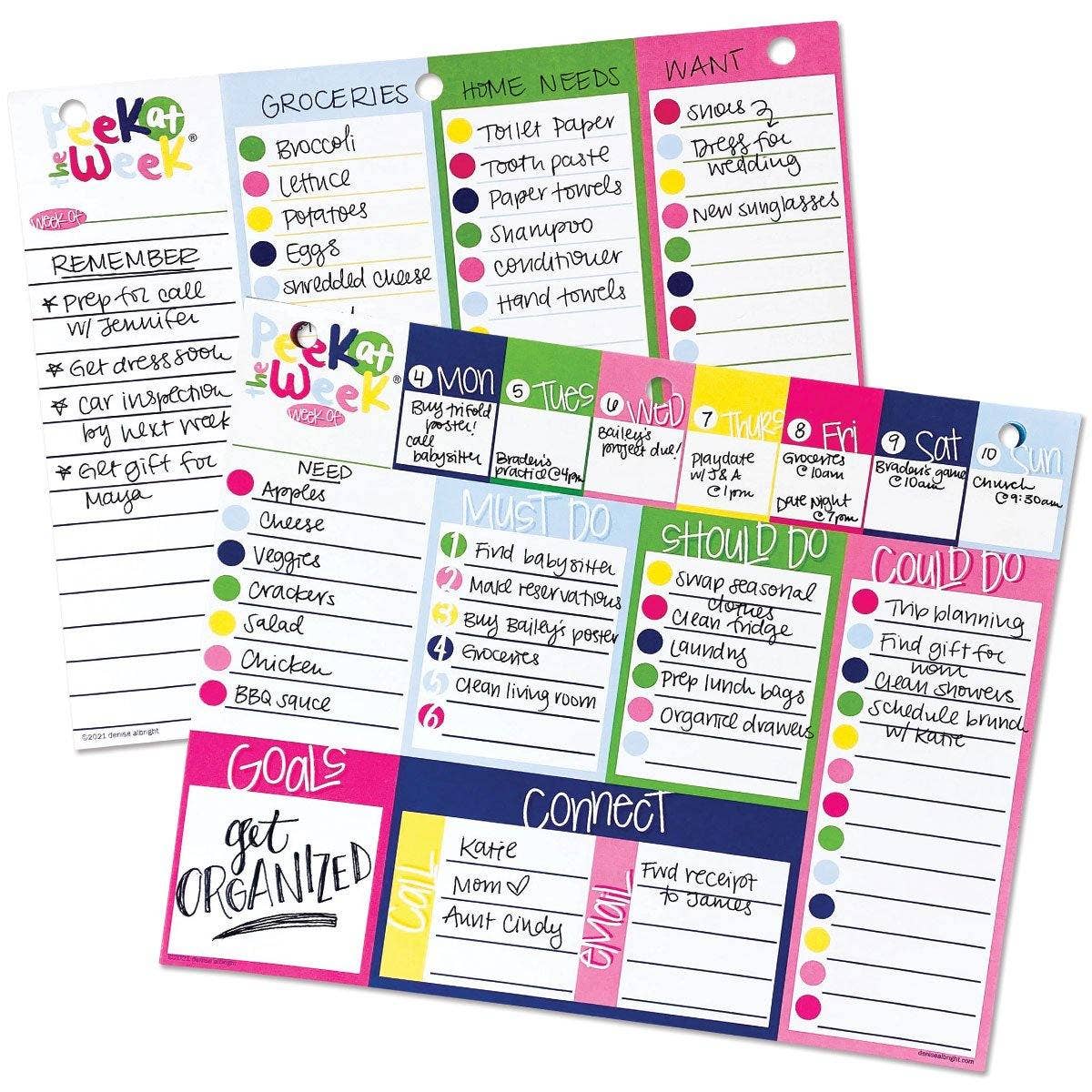 Peek at the Week® Weekly Planner Pad | Open Stock: All Bright & Cheery