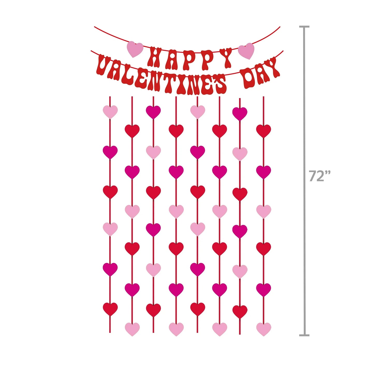 Happy Valentine's Day Decoration Kit, Pink and Red, 10 Pieces, Valentine's Day by Way To Celebrate