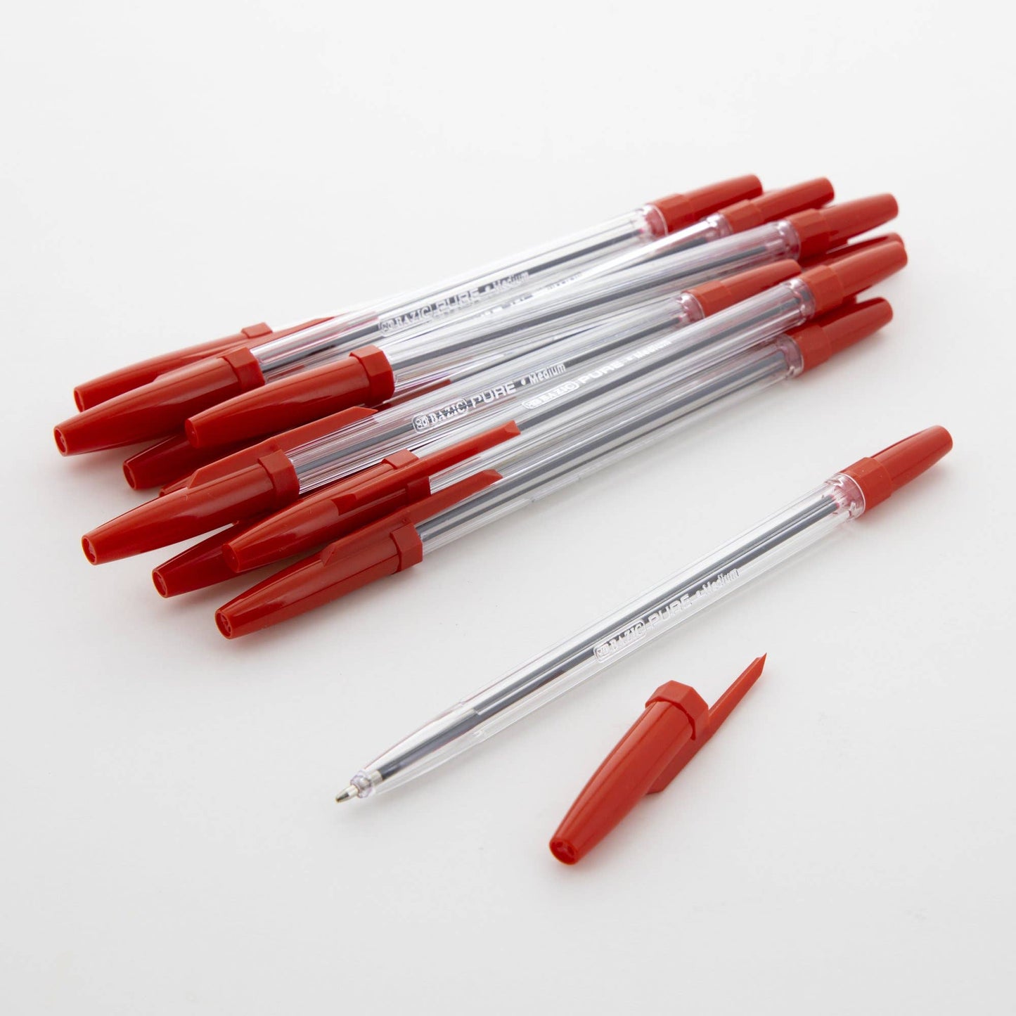 Pure Red Stick Pen - Pack of 12: Red