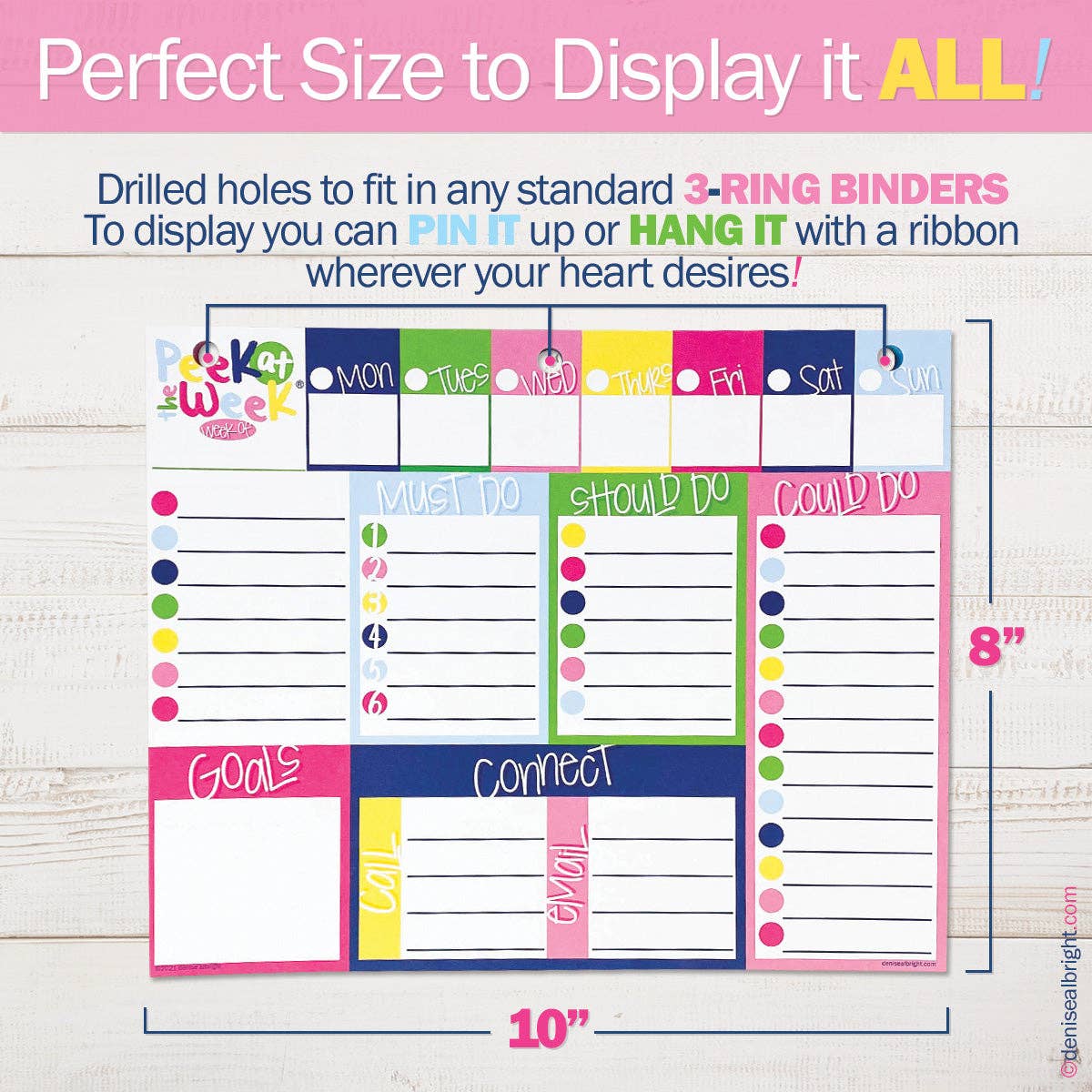 Peek at the Week® Weekly Planner Pad | Open Stock: All Bright & Cheery