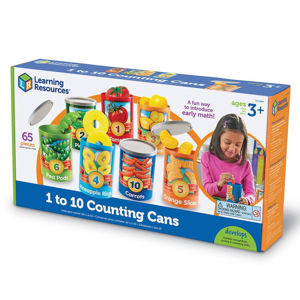 1 to 10 Counting Cans