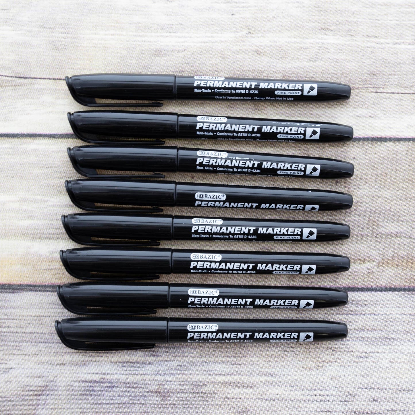 Fine Tip Black Permanent Markers (8/Pack): 24
