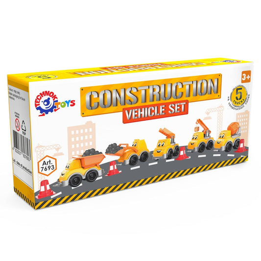 TECHNOK Assorted Construction Truck Toys - Kids Construction