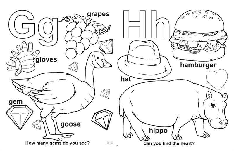 ABC-123 LapTop Coloring Book 17"x11"