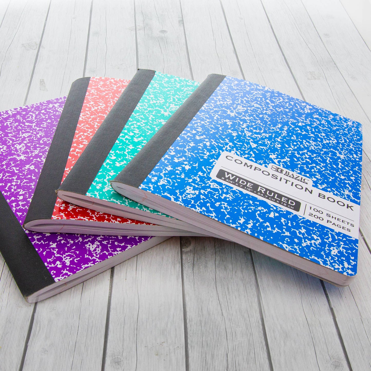 Composition Book W/R Assorted Color Marble 100 Ct.: 48