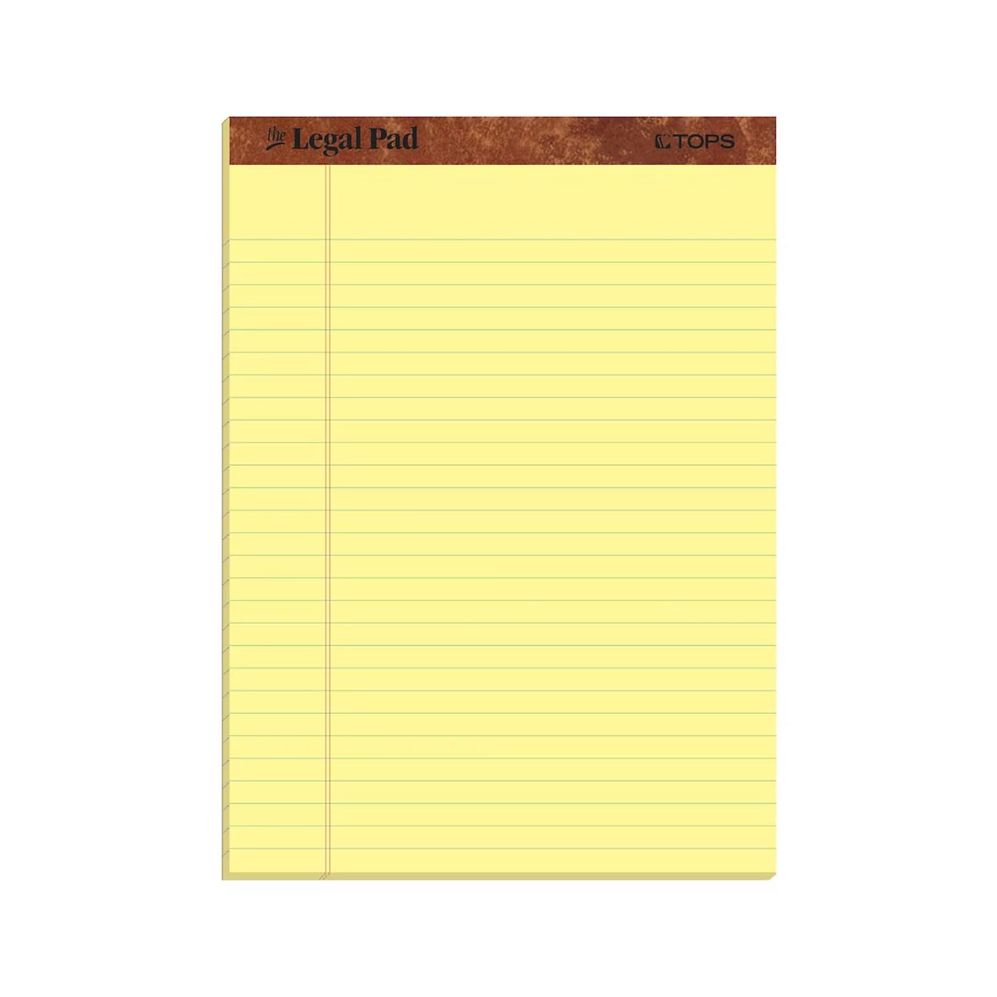 TOPS Legal Pad Notepad, 8.5" x 11.75", Wide Ruled