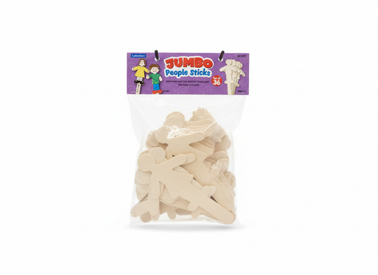 Pack of Jumbo People Sticks with packaging on a white background