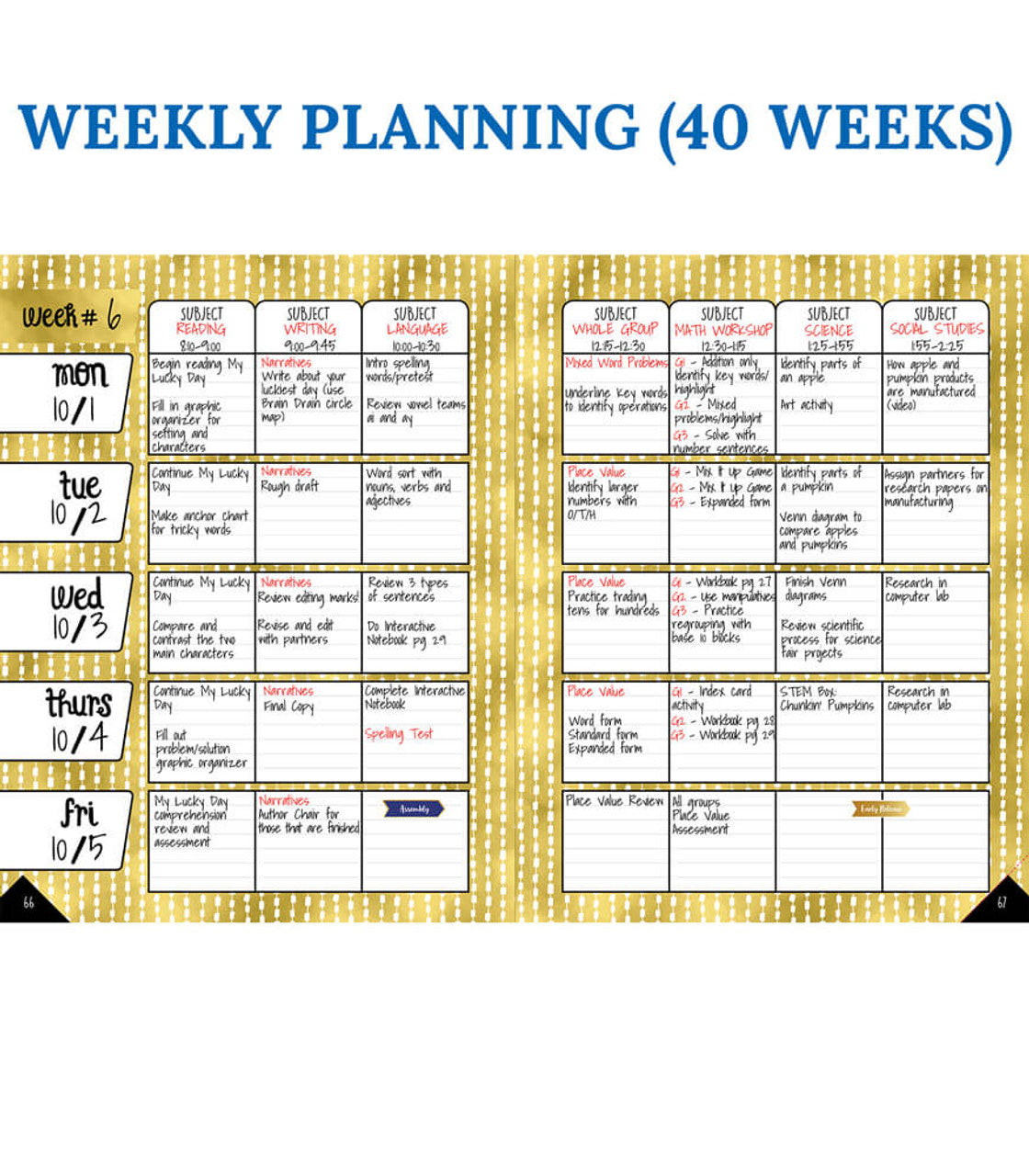 Sparkle + Shine Teacher Planner Paperback