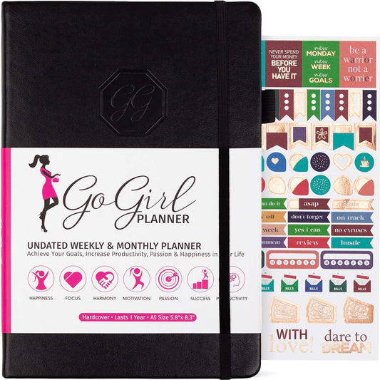 GoGirl Planner and Organizer for Women – A5 Size Weekly Planner