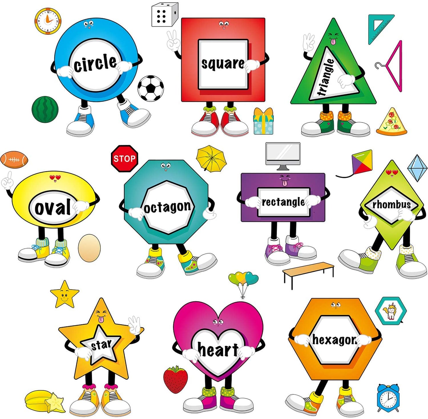 Shape Buddies Bulletin Board 32 pieces
