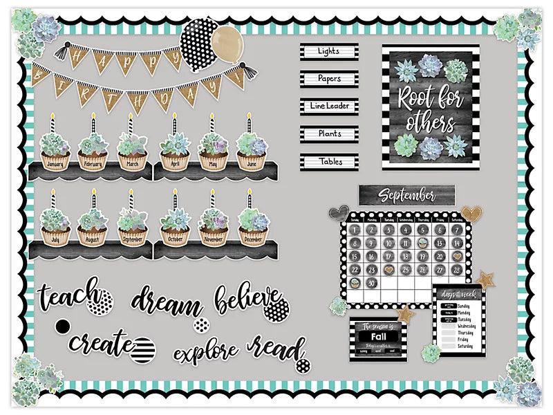 Simply Stylish Birthday Bulletin Board Set