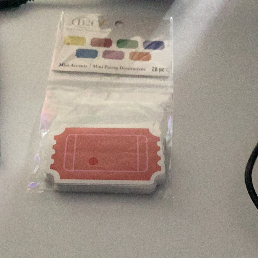 Mini Die Cut Ticket Accents by B2C