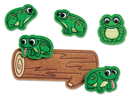 Five Green & Speckled Frogs Storytelling Puppets
