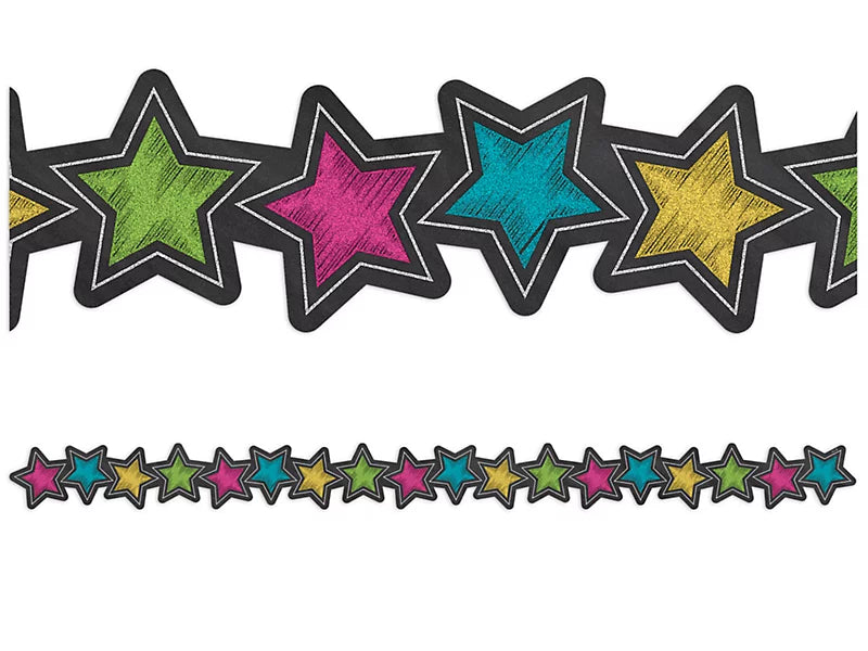 Chalkboard Brights Star Border