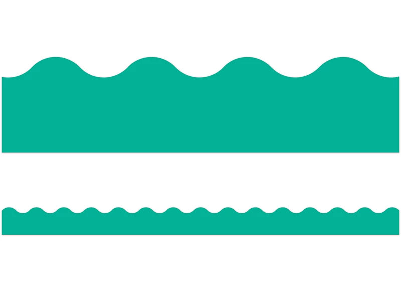 Teal Scalloped Border