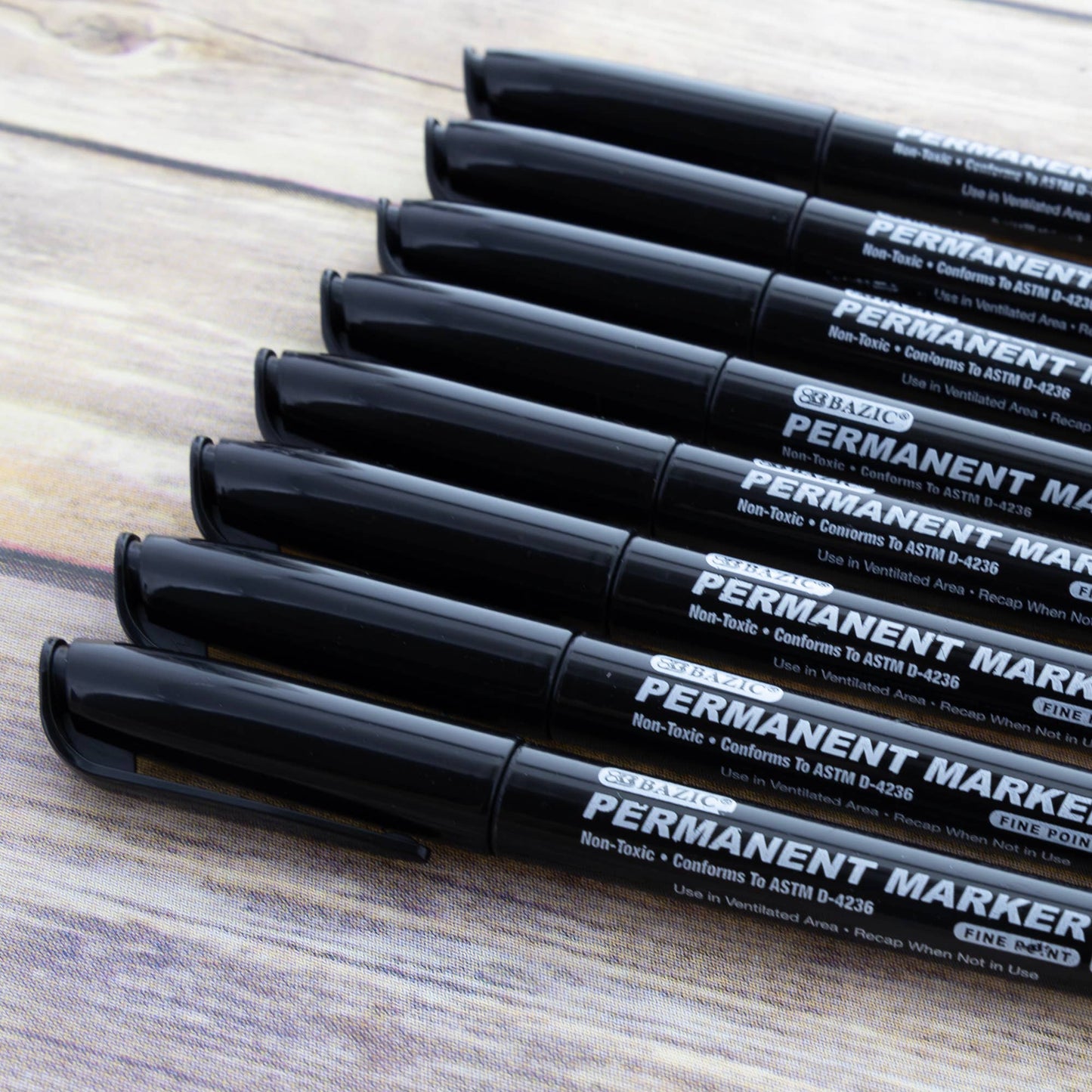 Fine Tip Black Permanent Markers (8/Pack): 24
