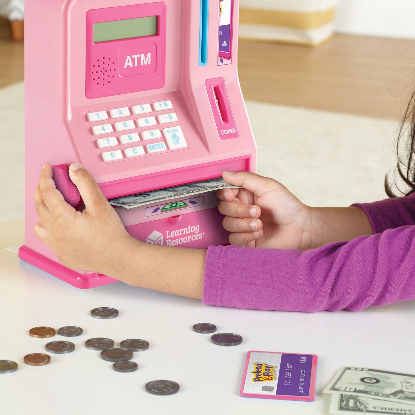 Pretend and Play® Teaching ATM Bank - Pink