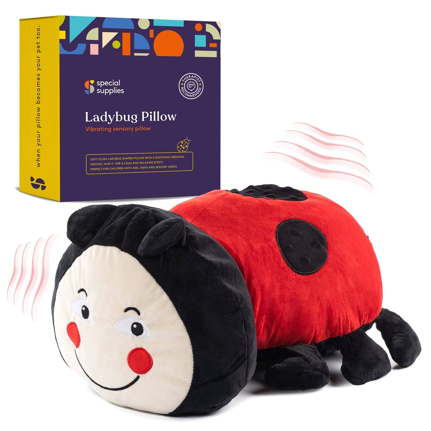Ladybug Sensory Vibrating Pillow