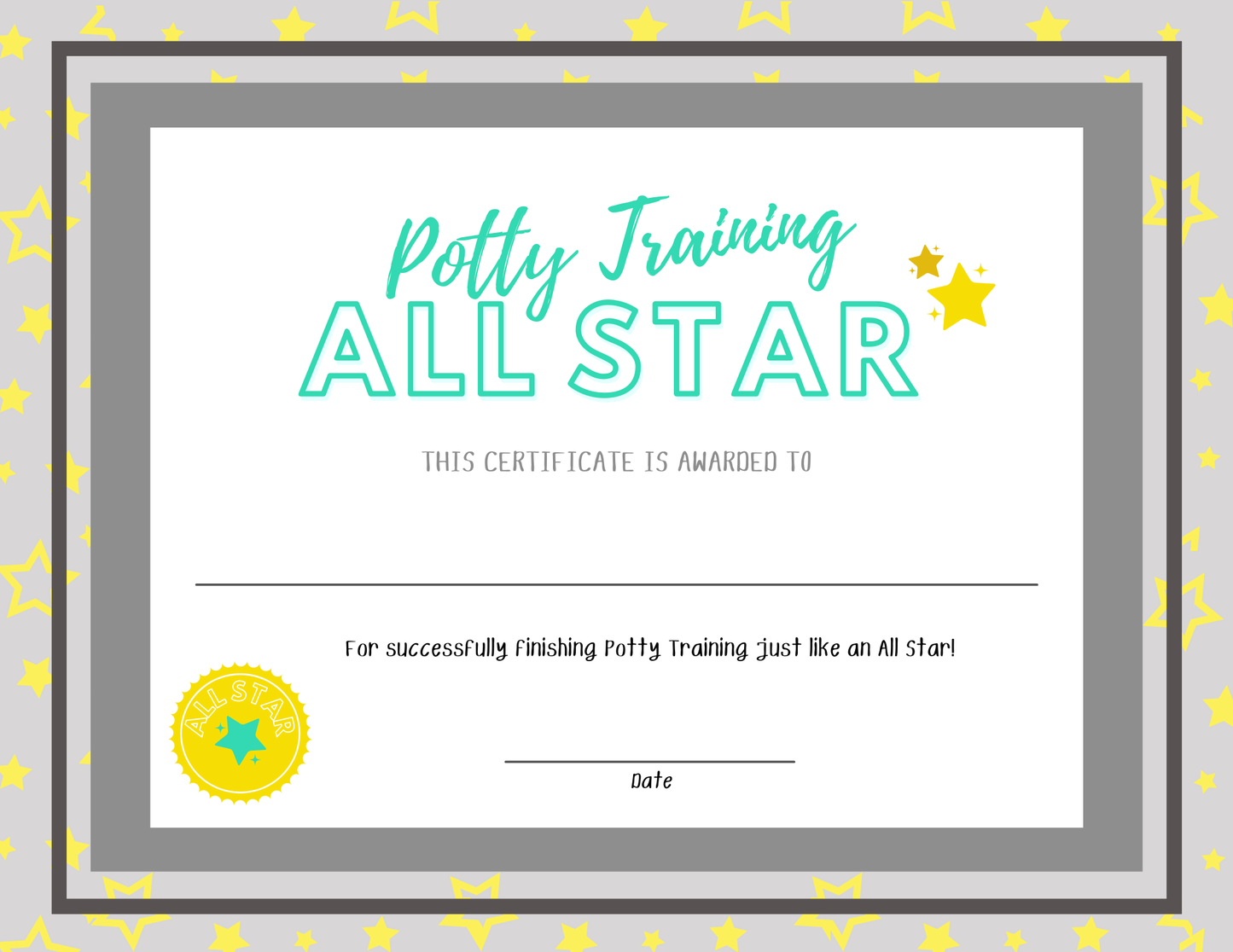 Stars Zero Waste Potty Training Kit