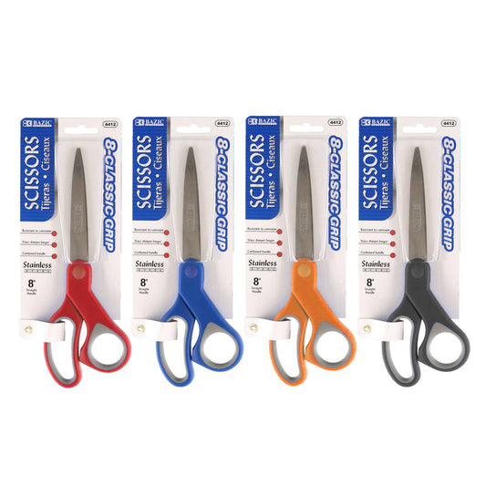 Office Scissors 8" Soft Grip: 24