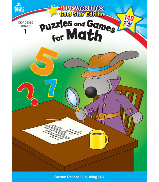 Puzzles and Games for Math Activity Book Grade 1