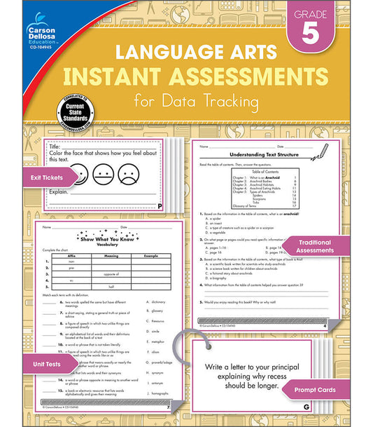 Language Arts Instant Assessments for Data Tracking Resource Book