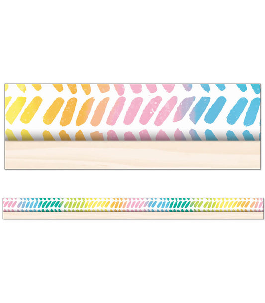 Watercolor Chevron Straight Bulletin Board Borders