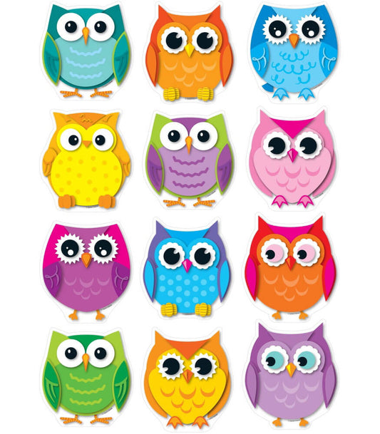 Colorful Owls Cutouts
