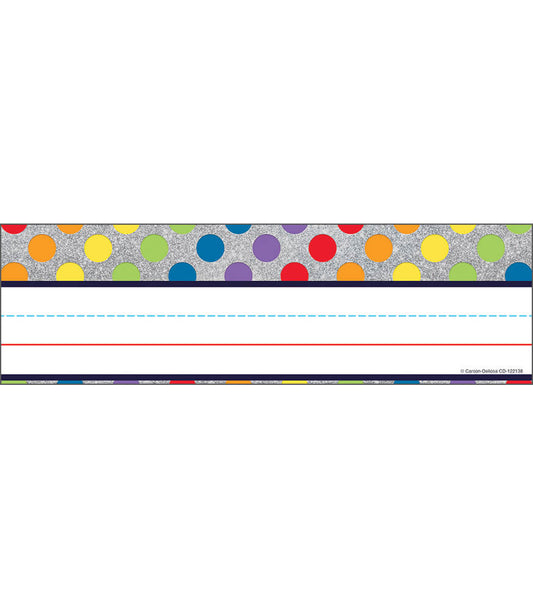 Rainbow Dots on Glitter Name Plates