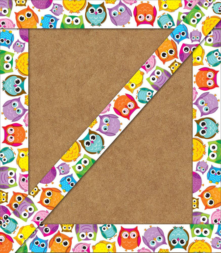Colorful Owls Straight Bulletin Board Borders