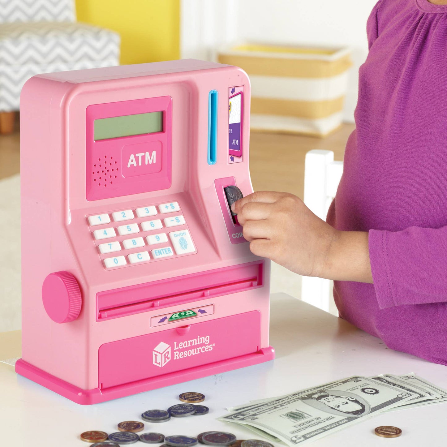 Pretend and Play® Teaching ATM Bank - Pink