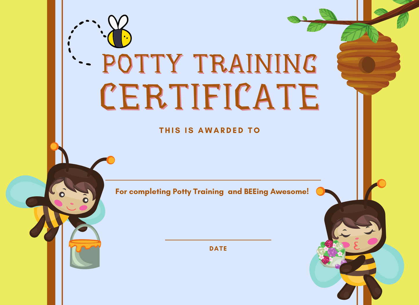 Beehive Potty Training Kit with Zero Waste Stickers