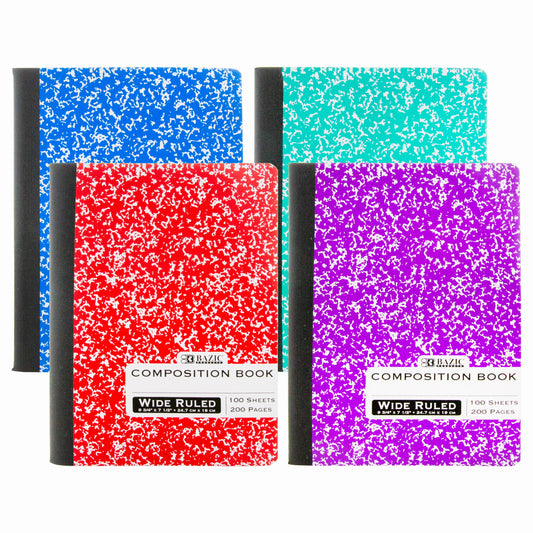 Composition Book W/R Assorted Color Marble 100 Ct.: 48