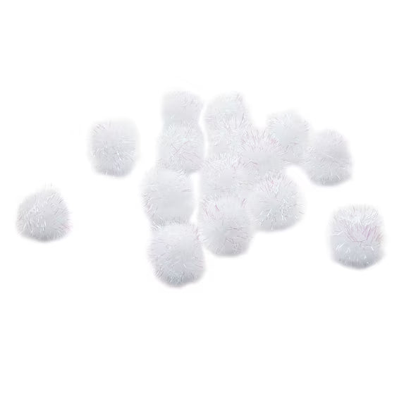 3/4" White Sparkle Pom Poms by Creatology