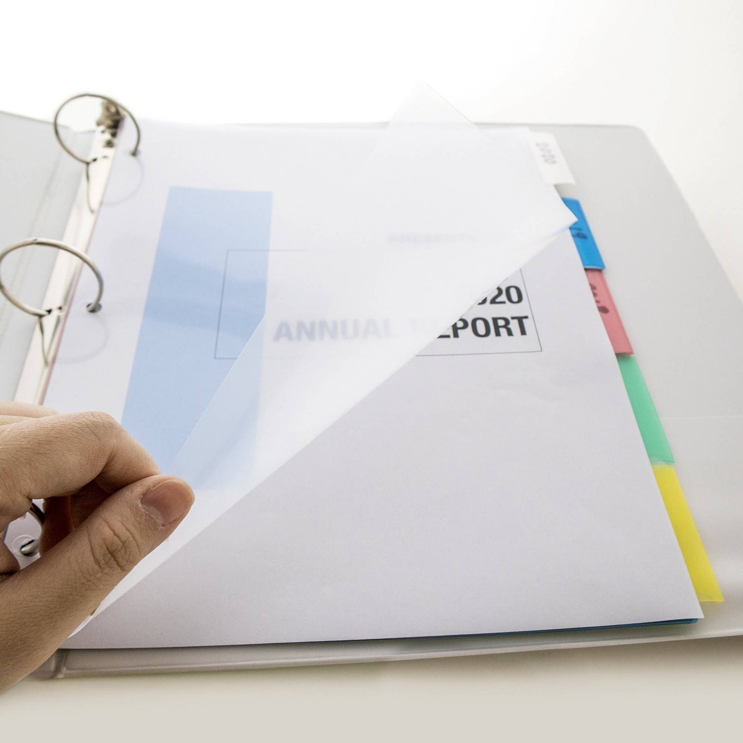 3 Ring Binder Dividers With Insertable Color Tabs: 5-insertable color tabs