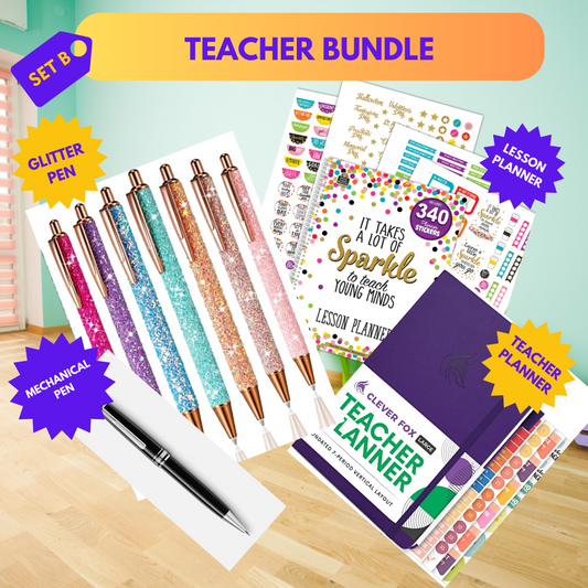 Teacher Survival Kit (Teacher Planner, LP Planner, Mechanical Pencil, Glitter Pen) | Back to School