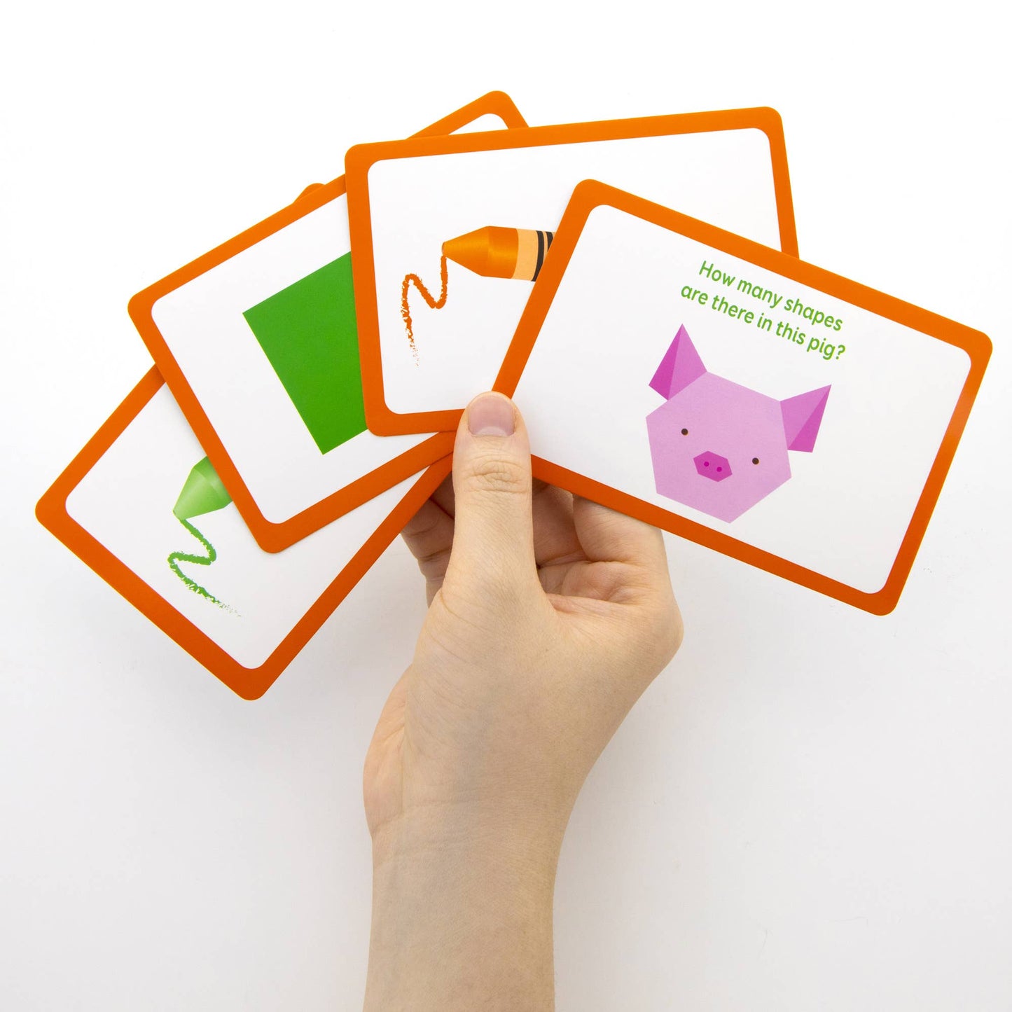 Colors and Shapes Flash Cards, Durable Printed Cards: 24