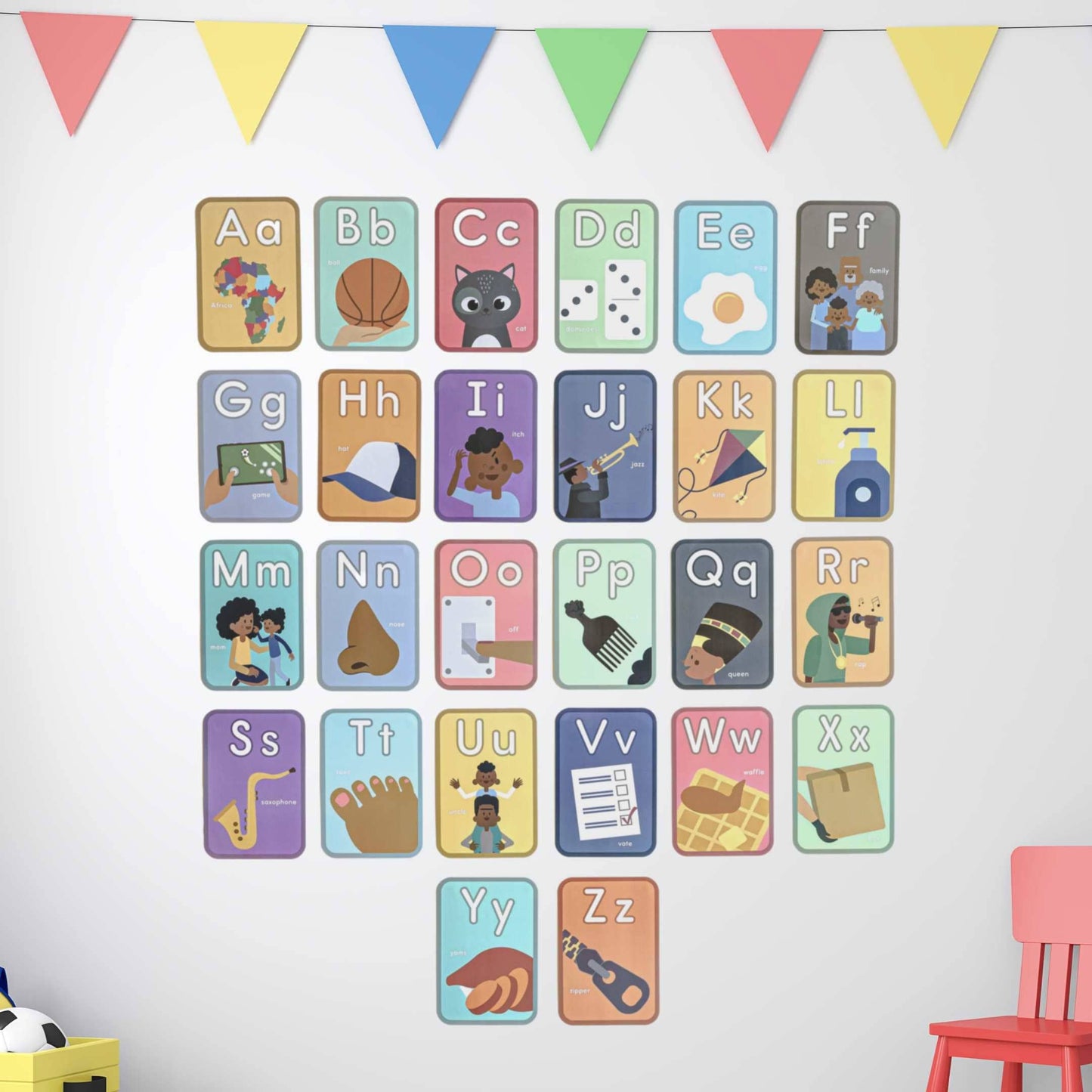 Black Culture Alphabet Bulletin Board Set