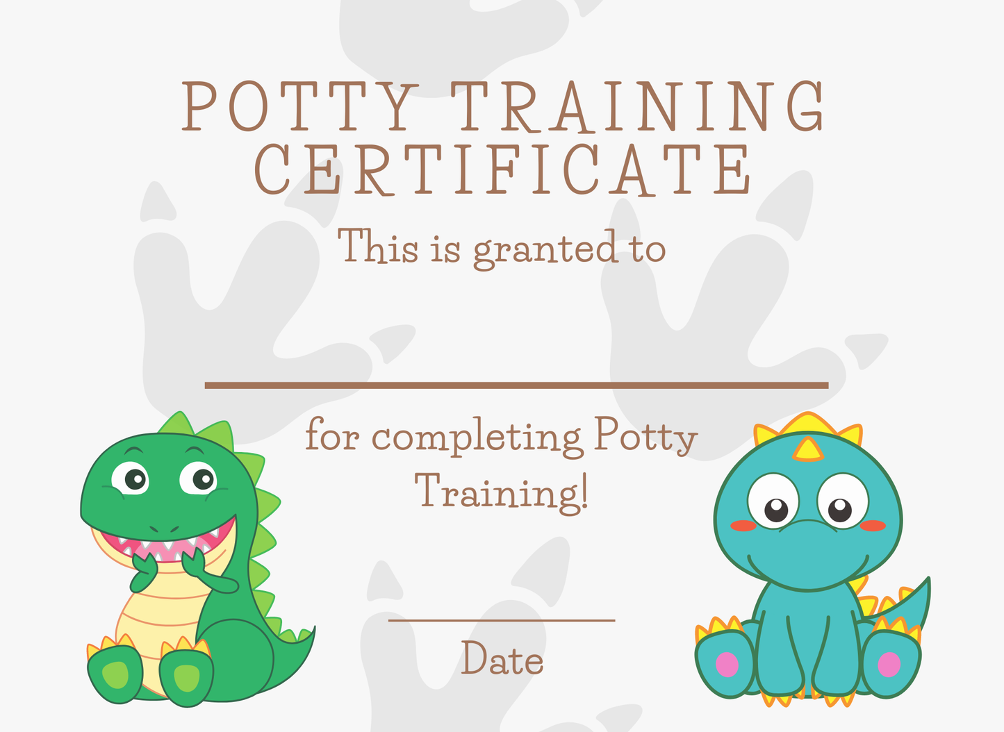 Dinosaur Potty Training Kit with Zero Waste Stickers