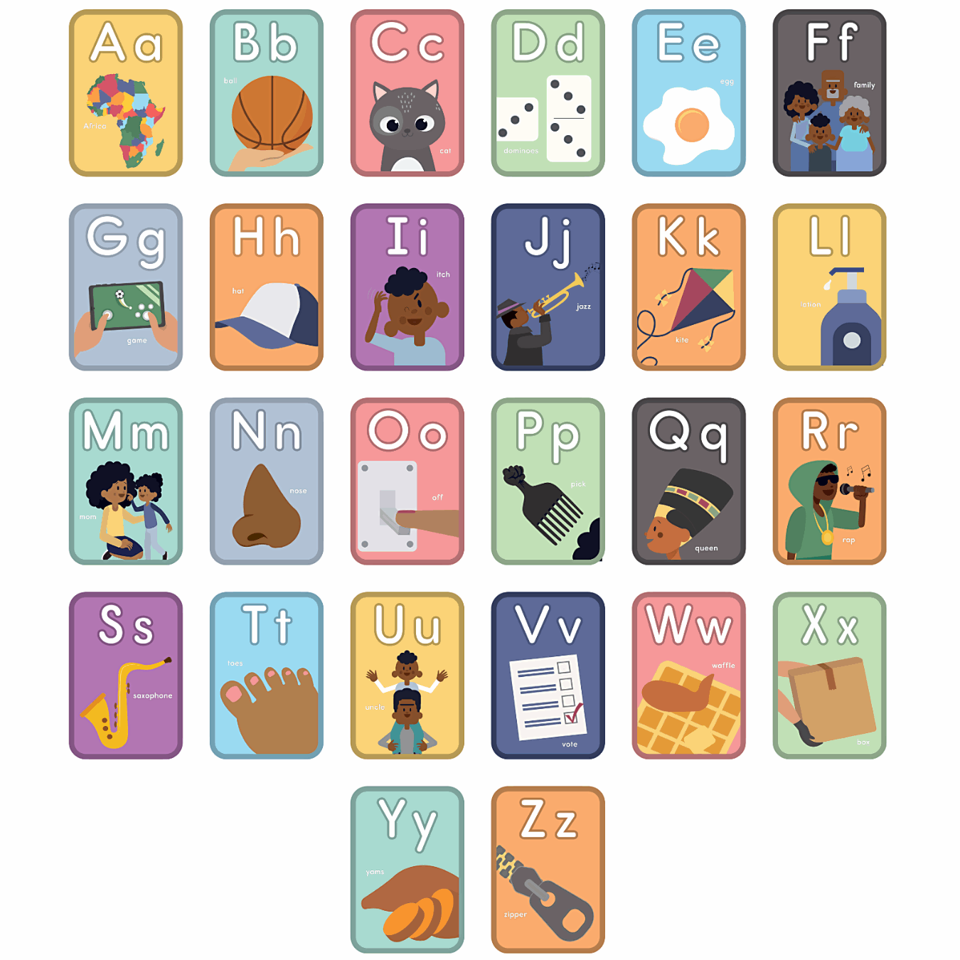 Black Culture Alphabet Bulletin Board Set