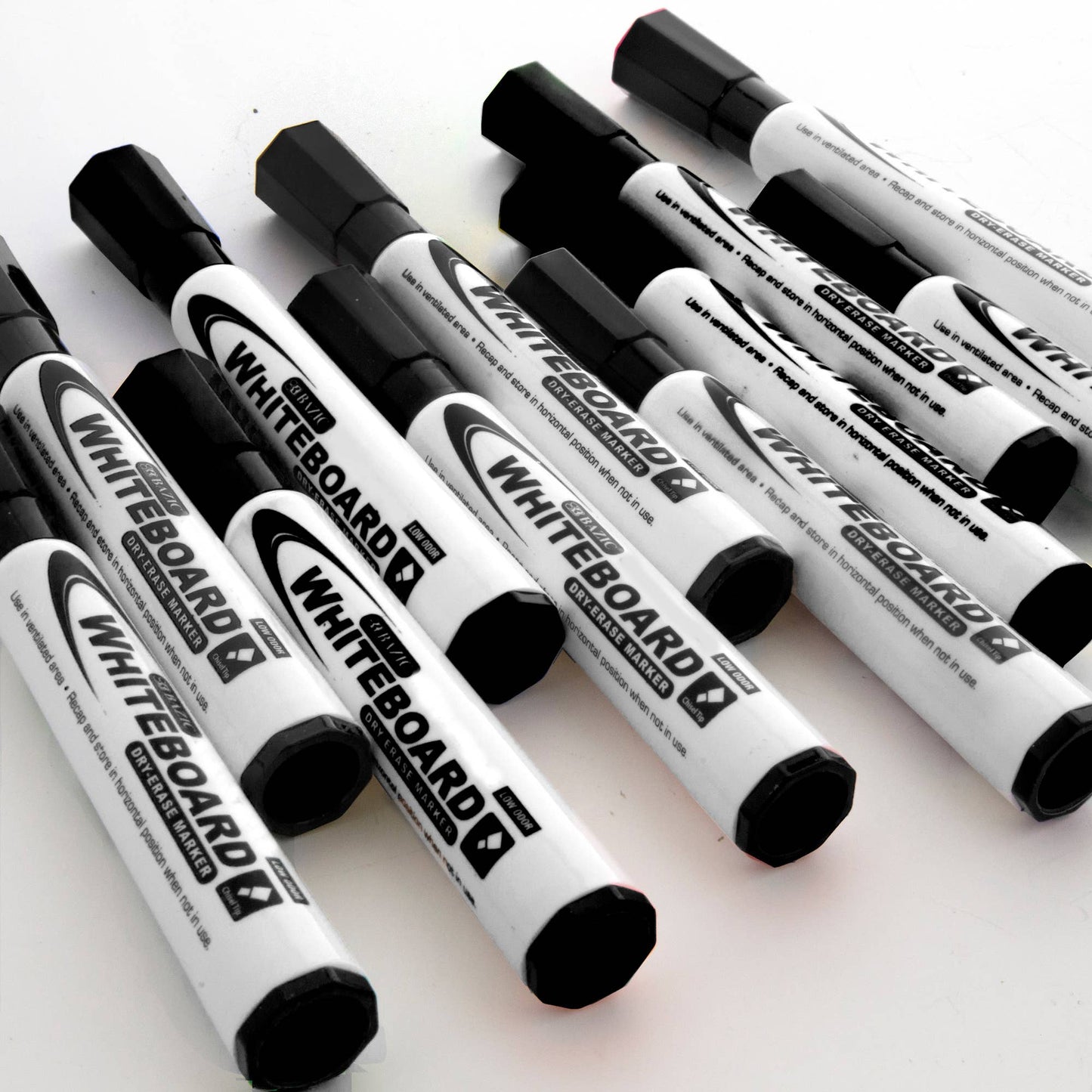 Black Dry Erase Markers, Chisel Tip, 3 Count: 24