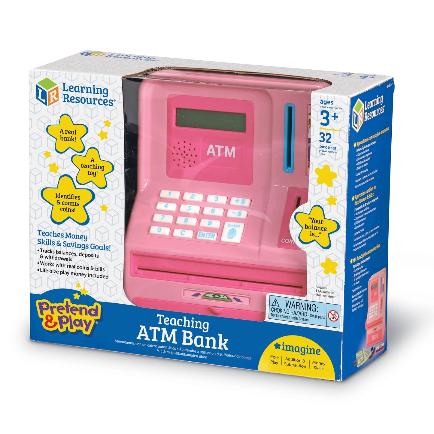 Pretend and Play® Teaching ATM Bank - Pink